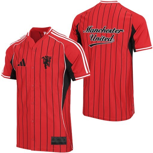 adidas Manchester United 25/26 Mens Baseball Jersey Shirt JN2832