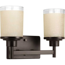Alexa 2 Light 13 inch Antique Bronze Bath Van...