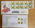 Singapore 1993 Butterfly stamp booklet on registered FDC many exhibition chops