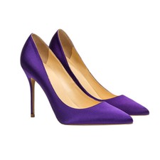 Women's Pointed Toe 10cm High Heels Pumps Shoes Thin Slip On Dress Party Shoes