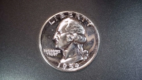 1959 Washington Quarter Mint Proof 90% Silver Gem Brilliant Coin! Close AM