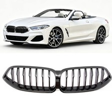 f�r BMW 8er G15 G16 G14 18-22 Nieren Grill K�hlergrill GLANZ SCHWARZ Einzelsteg