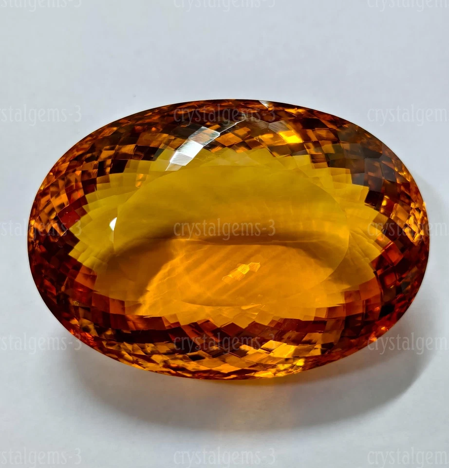 895 Carat Orange Citrine Oval Shape Glass Field Loose Gemstone - Image 3 of 4