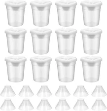 12 Packs Paint Cups with Lids for Kids No Spill Learning Color Cups Reusable