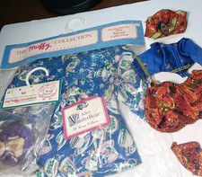 1990 NABCO Teacup Collection Alice VanderBear Outfit + extra outfit + Muffy Hat