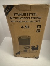 Automatic Pet Feeder Stainless Steel 5L Wi-Fi Programmable for Cats Dogs