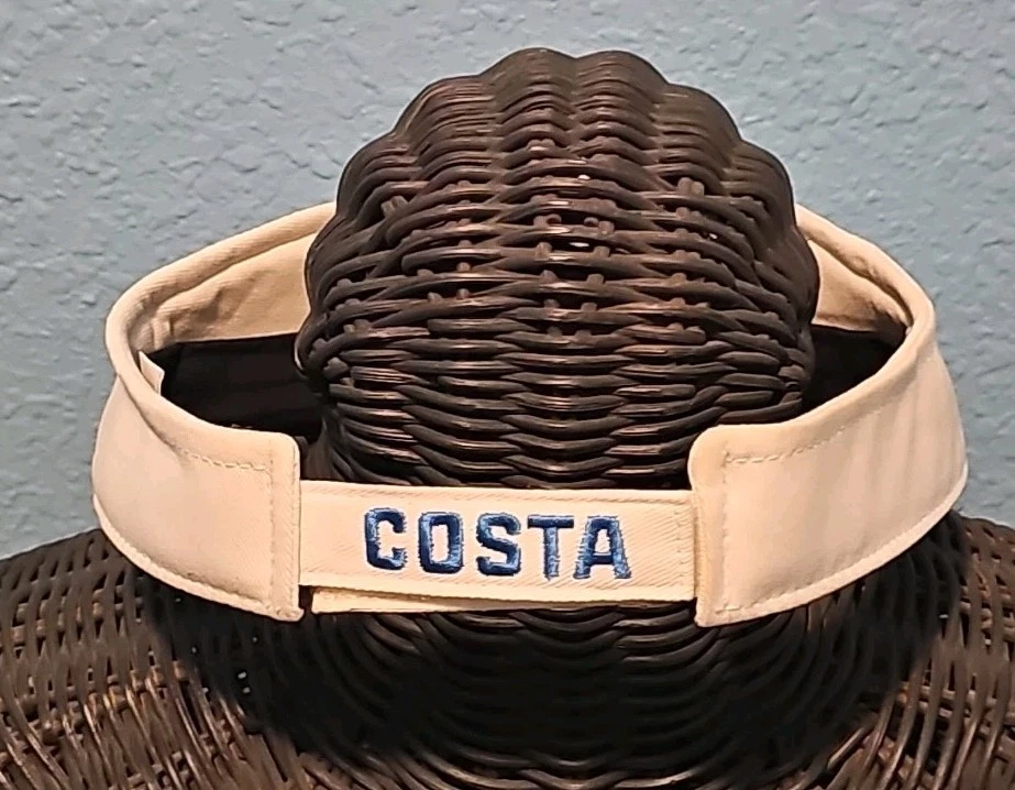 Boné Costa Visor Del Mar logotipo ajustável pesca azul bordado alça de sol - Imagem 4 de 4