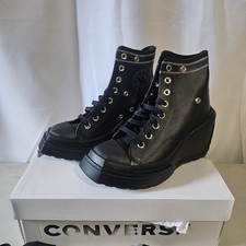 Stivali donna nuovi con scatola Converse x Martine Ali neri Chuck-70 De Luxe zeppa AUTENTICI