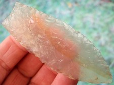 Super Fine 3 3/8 inch Colorado Agatized Flint Midland Point with COA Arrowheads