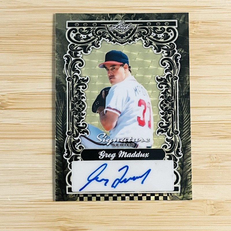 GREG MADDUX 2025 Leaf Signature Series Gold  Superfractor Auto Autograph 1/1