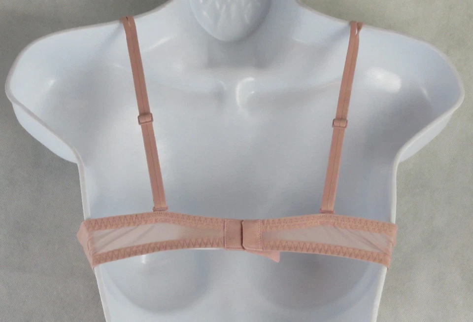 Calvin Klein Women's Sheer Marquisette Unlined Plunge Bra, Subdued Pink, 36A - Image 2 of 4