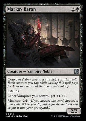 Hero Deal, English - 4 x MTG Markov Baron March of the Machine: The Aftermath