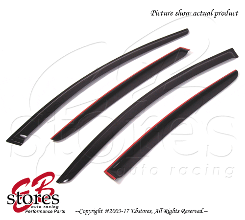 Black Tinted Out-Channel Vent Visor Deflector 4pcs For 2011-2016 Buick Regal - Picture 1 of 3