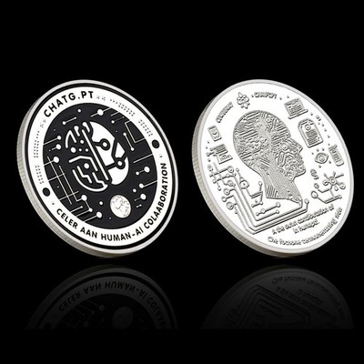 ChatGPT AI Challenge Coin Human-AI Collaboration Artificial Intelligence Gift