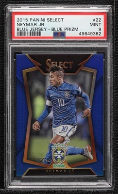 2015-16 Panini Select Blue Prizm 146/299 Neymar Jr #22 PSA 9 MINT 0s27