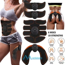 Rechargeable EMS Abs Trainer Arms & Hips Muscle Stimulator Abdominal Training US