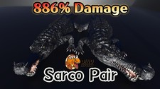 Sarco Black 886% Damage Pair ARK?? Survival Ascended ASA PVE PC/XBOX/PS