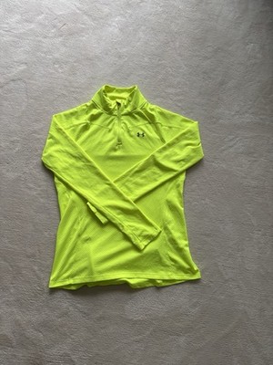 Under Armour HeatGear Herren Langarm T-Shirt Semi-Fitted 1/4 Zip Gelb S