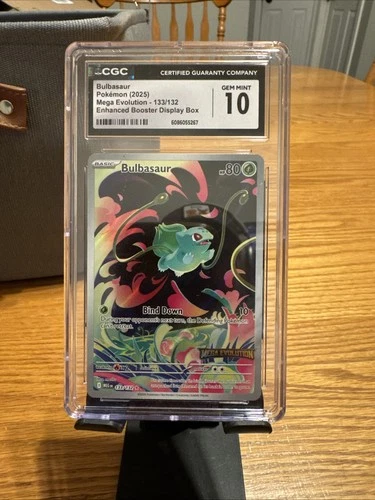 Bulbasaur - (Mega Evolution Stamped) 133/132 - GEM MINT 10!! RARE STAMPED CGC 10
