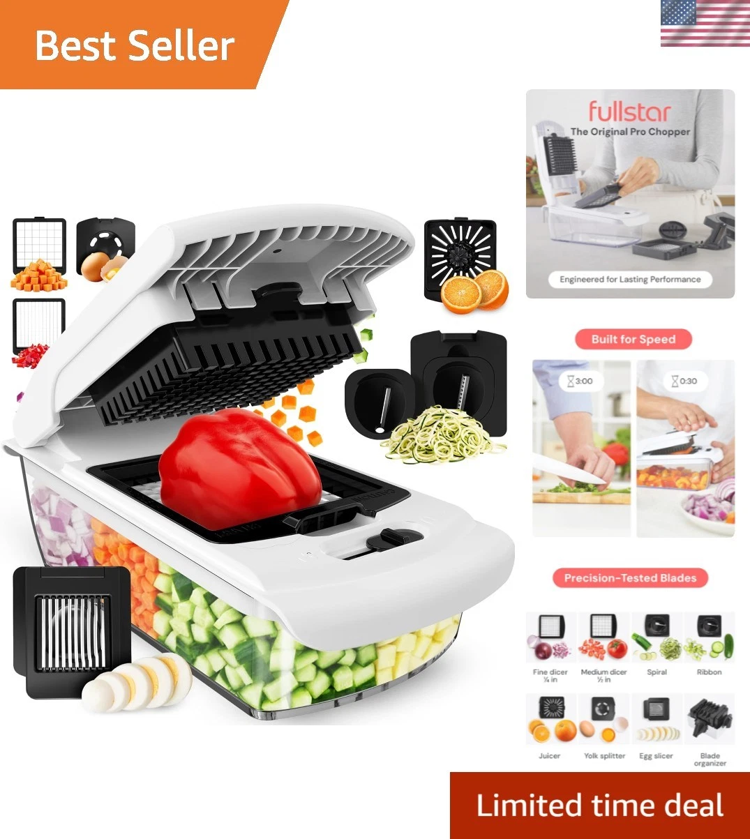 Vegetable Chopper & Mandoline Slicer for Kitchen - Food Chopper with Containe...
Opens in a new wind