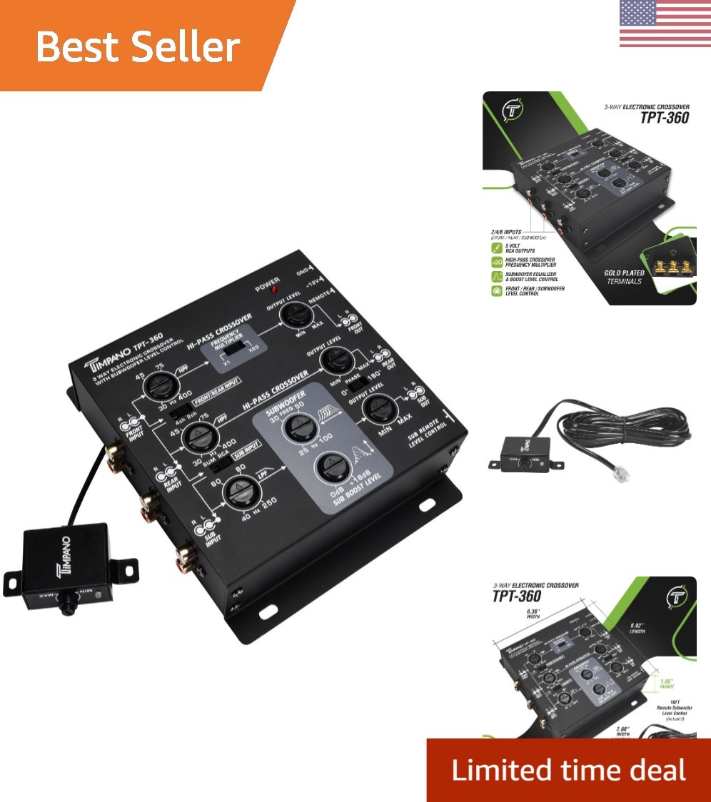 3-Way Electronic Crossover with Remote Subwoofer Control & Equalizer