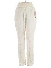 Platinum by Dorothy Schoelen Women Ivory Casual Pants 10
