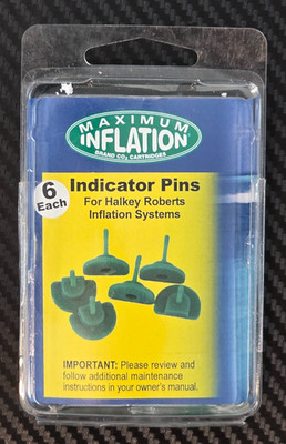 Leland Maximum Green Inflation Indicator Pins For Inflatable Systems 6 Pack