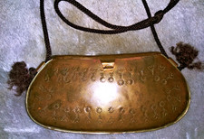 Vintage Small Copper Color Steampunk Style Metal Purse As Shown