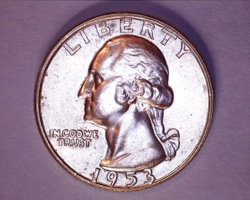 1953-D WASHINGTON QUARTER  BU **330-6
