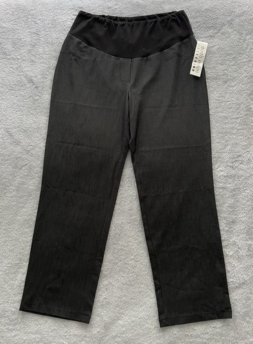 New Ninth Moon Maternity Pants, Sz 18, Black & Dark Grey, New W Tag - Picture 1 of 6