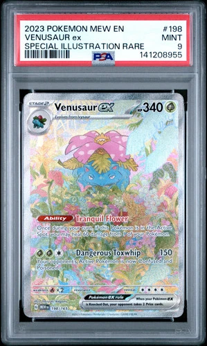 2023 Pokemon Mew EN-151 Venusaur EX Special Illustration Rare PSA 9 #198