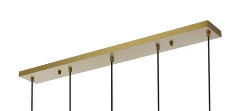 Elegant Lighting LD2228 Baxter 5 Light 42"W Linear Pendant - Brass - Picture 7 of 12