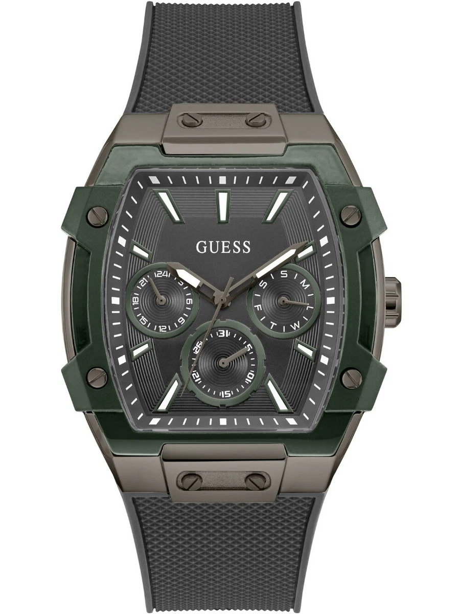 GUESS Orologio Multifunzione Quadrato Black-Tone - Bracciale In Acciaio Inox Nero, Cassa 42mm, Quadrante Multifunzione, Elegante E Sportivo - 3