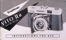 Voigtl nder VITO IIa 35mm Camera Manual 1950s Folding Prontor-SVS Voigtar Guide