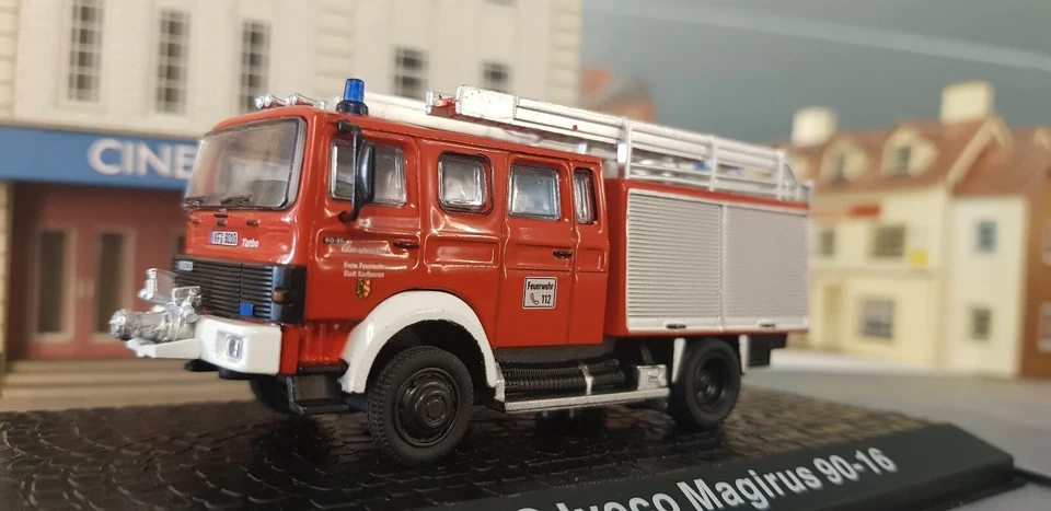 1:72 76 Iveco Magirus Fire Engine 90-16 LF 16-TS 1990 Feuerwehr HO/OO/00 Model - Image 2 of 4