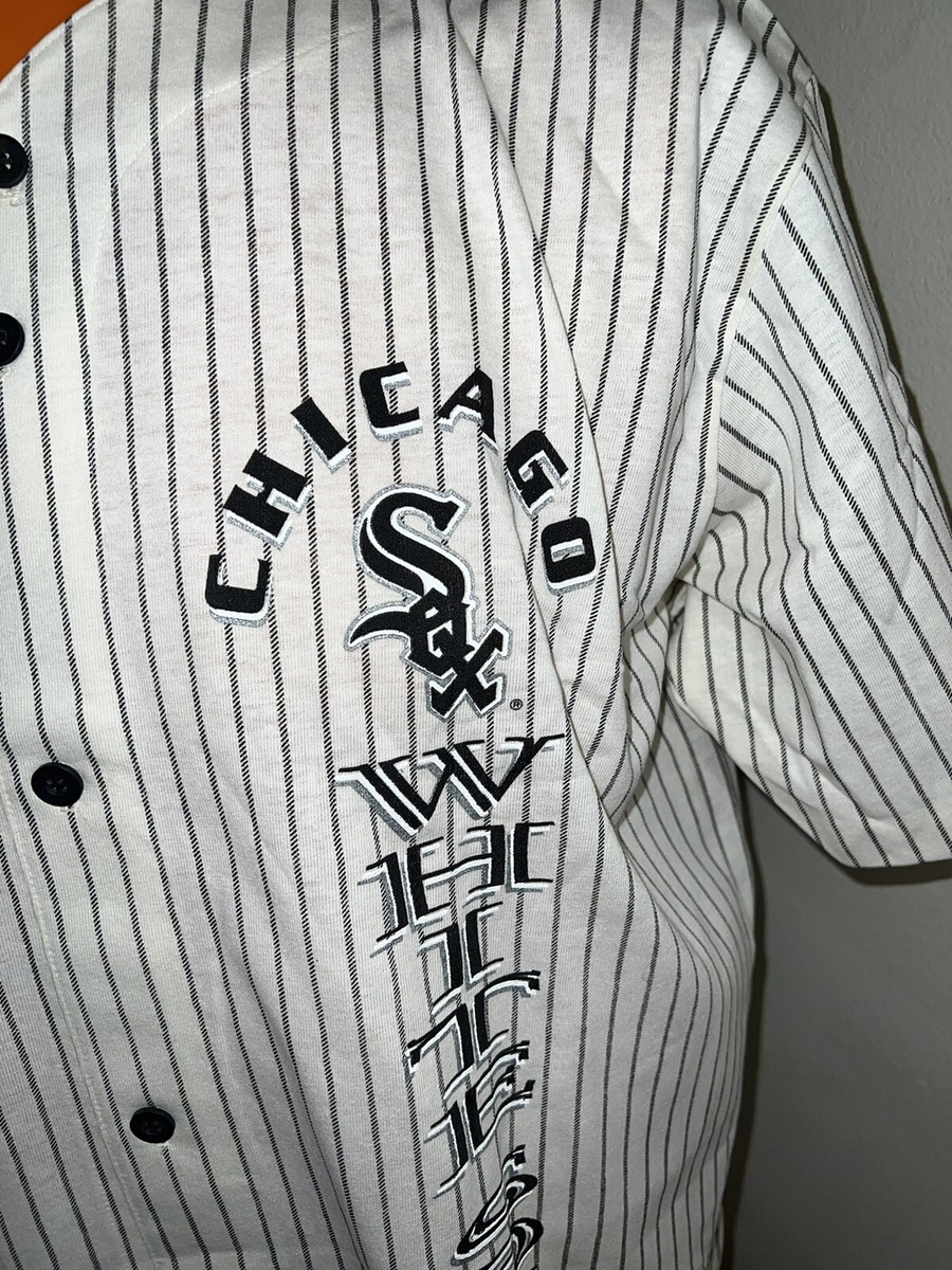 Vintage Chicago White Sox Pinstripe Jersey Size L Made In USA 1917