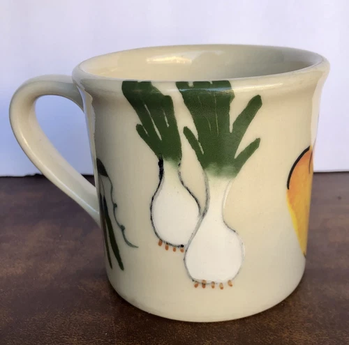 Hartstone Pottery Mug Farmer's Market Vegetables Beets Bell Pepper Onion Vintage