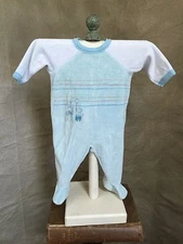 Petit Bateau Velour FOOTIE SLEEPER Boutique Drop Seat TRAP DOOR CRITTERS 3m 60cm