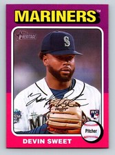 Devin Sweet 2024 Topps Heritage #242 Seattle Mariners RC