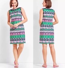 Talbots Womens Floral Tulip Print Shift Dress Size 10 (1001)