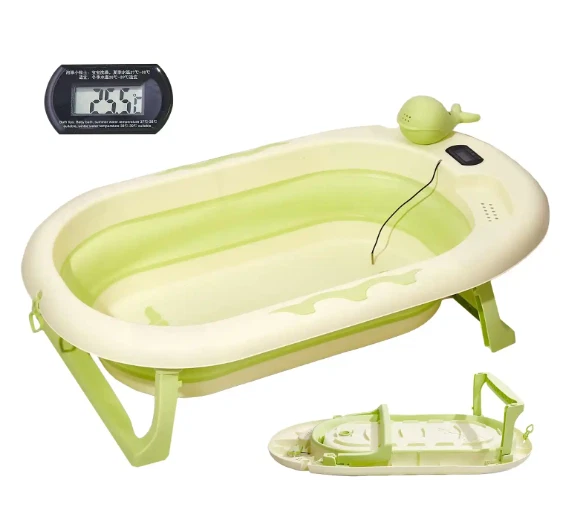 Collapsible Baby Bathtub with Thermometer - Infant Bathtub with Drainage Hole
Opens in a new window
