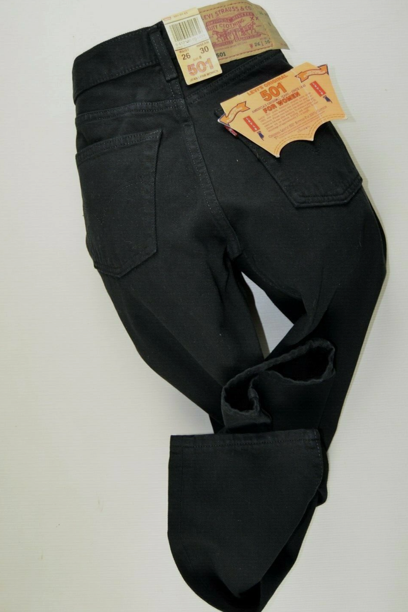 vintage 6501 LEVIS women 501 BLACK JEANS ( W26 ) W25 L30 SIZE 6 
