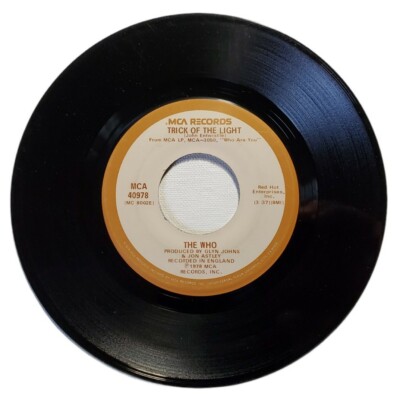 The Who - Trick Of The Light / 905 - Tested Vinyl 45 Rock Record Pete Townshend 