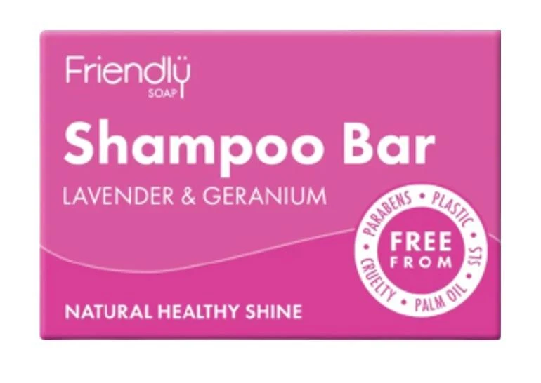 Friendly Soap Shampoo Bar To Give a Natural Shine - Lavender and Geranium 95g