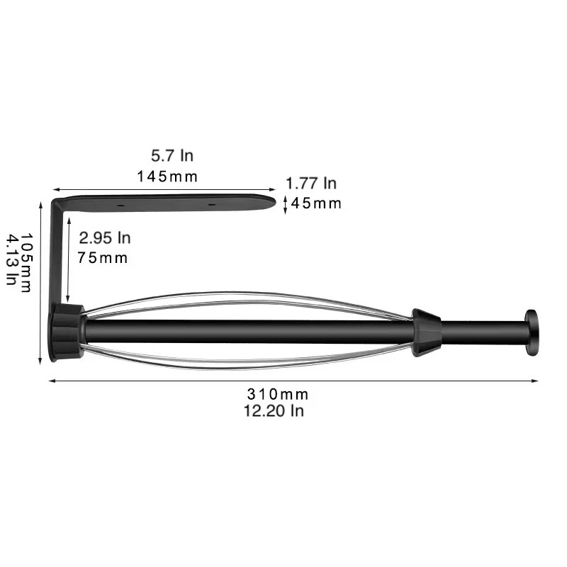 Paper Towel Holder Self Adhesive Under Cabinet Mount, Wall Mounted Paper. - Image 2 of 4