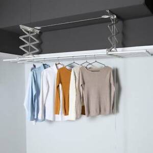 details about ceiling mounted pulley clothes airer laundry drying rack retractable 184 50 67cm