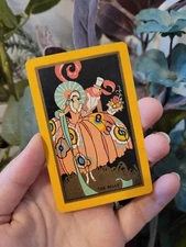 Vintage Antique The Belle Art Deco Playing Card, Swap Card, Trade Card