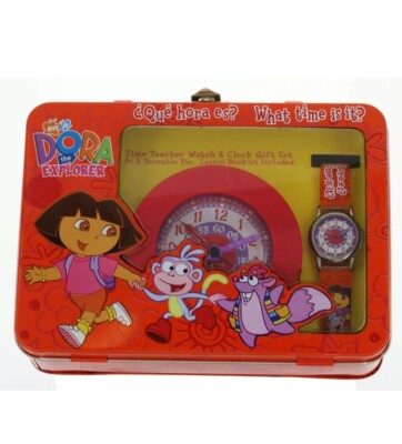 NEW DORA THE EXPLORER TIME TEACHER WATCH AND ALARM CLOC SET DTE008