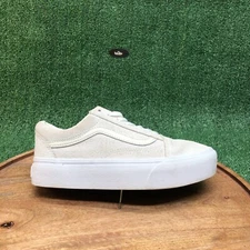 Vans Womens Old Skool DEBOSS OTW Platform Suede Egret Sneakers 7.5 VN0A3B3U4TE
