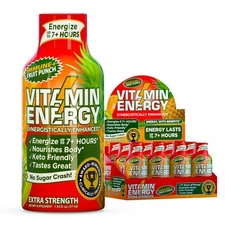 (12 Pack) Vitamin Energy® Immune+ Fruit Punch Energy Shots, Clinically Proven